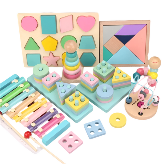 Blocs Macaron - Puzzle éducatif en bois MS05 MLA