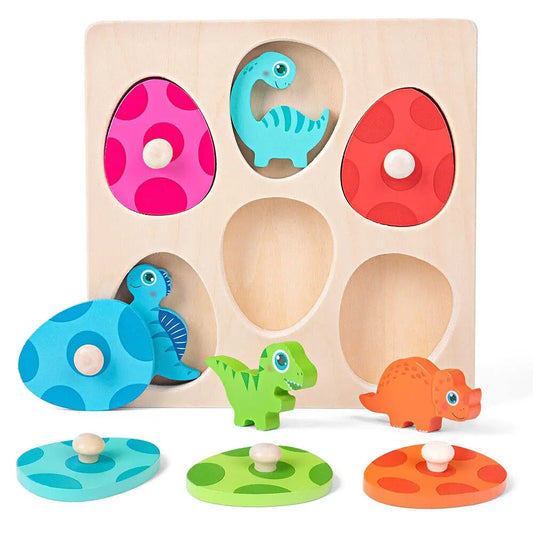 Dinosaur Match Eggs Peg Puzzles MLA MS030