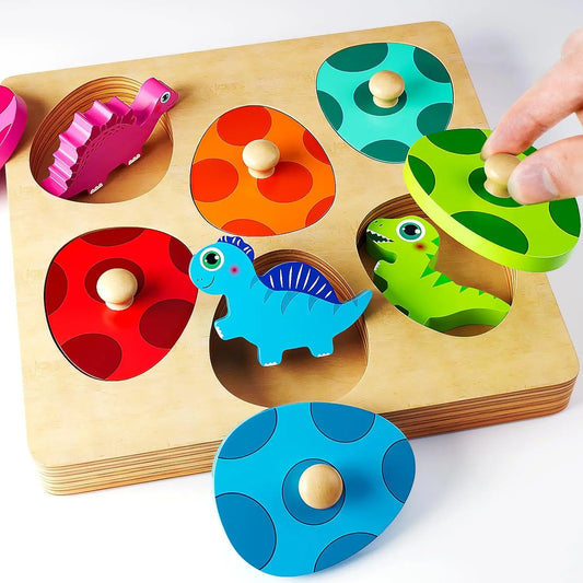 Dinosaur Match Eggs Peg Puzzles MLA MS030