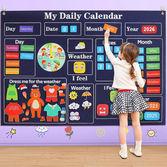 Calendrier quotidien Montessori en feutre Story Board MGH003