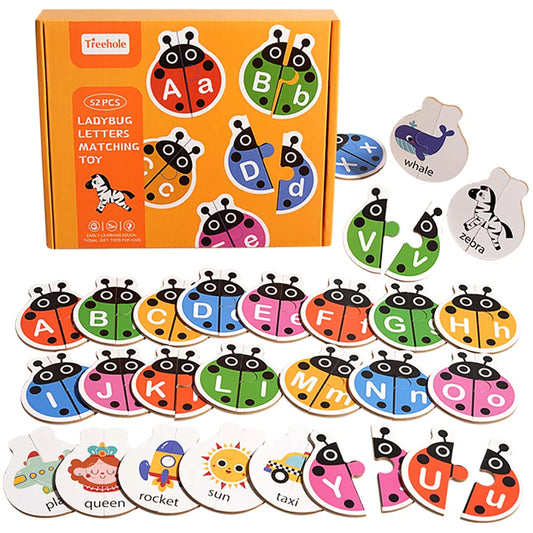 Alphabet Matching Wooden Puzzle Toys MLA008