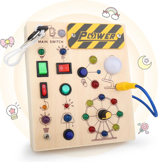 witch Busy Board - Wooden LED Light Up MS015