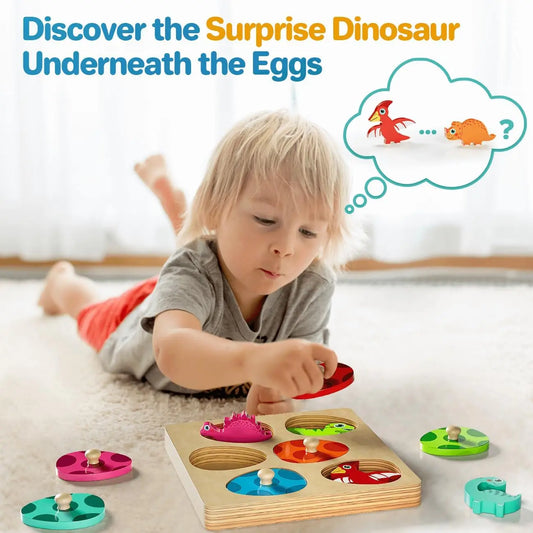 Dinosaur Match Eggs Peg Puzzles MLA MS030